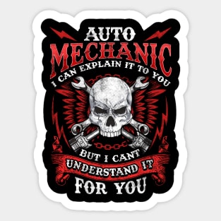 Auto Mechanic Funny Quotes Humor Sayings Gift Sticker